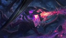 Dark Star Cho'Gath Splash Art HD 4k Wallpaper Background Official Art Artwork League of Legends lol
