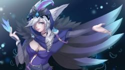 Ravenborn Xayah by 봄설귄 HD Wallpaper Background Fan Art Artwork League of Legends lol