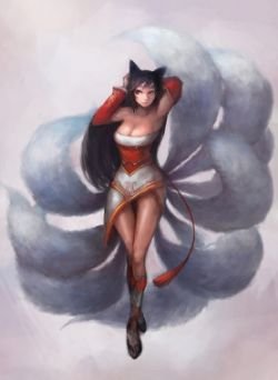 Ahri by TE League of Legends Artwork HD Wallpaper lol Fan ArtFan Art Artwork