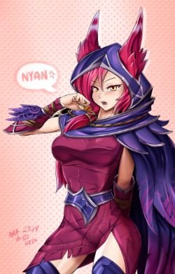 Xayah by HOCEN HD Wallpaper Background Fan Art Artwork League of Legends lol