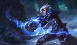 Frosted Ezreal Splash Art Update Rework HD Wallpaper Background Official Art Artwork League of Legends lol