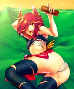 Sexy Xayah by むぎまろ HD Wallpaper Background Fan Art Artwork League of Legends lol
