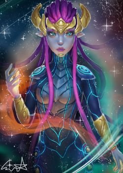 Female Aurelion Sol by Geleebroetchen Gender Swap HD Wallpaper Artwork Fan Art League of Legends lol