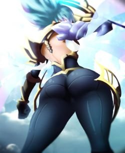 Dawnbringer Riven (Sexy) by KarmanSeph HD Wallpaper Background Fan Art Artwork League of Legends lol