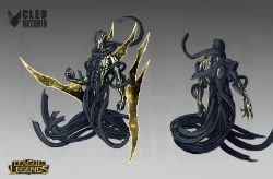 Blight Fall Nocturne (Skin Concept) by Kanoro-Studio HD Wallpaper Fan Artwork League of Legends lol