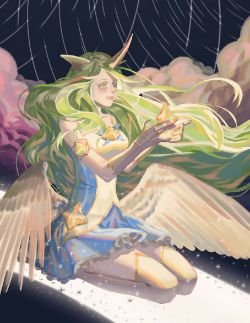 Star Guardian Soraka by 银子的夹板拖 HD Wallpaper Background Fan Art Artwork League of Legends lol