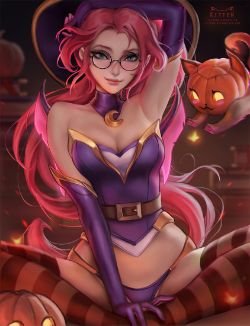 Bewitching Janna by Kittew HD Wallpaper Background Fan Art Artwork League of Legends lol