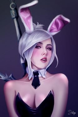 Battle Bunny Riven by juligm HD Wallpaper Background Fan Art Artwork League of Legends lol