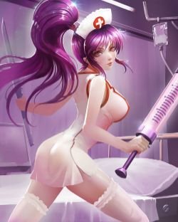 Nurse Akali by風の行者 League of Legends Artwork Wallpaper lol