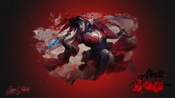 Blood Moon Akali Rework by SergioValente HD Wallpaper Background Fan Art Artwork League of Legends lol