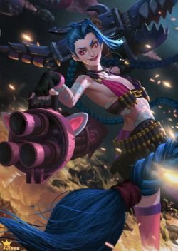 Jinx by Zang San HD Wallpaper Fan Art Artwork League of Legends lol