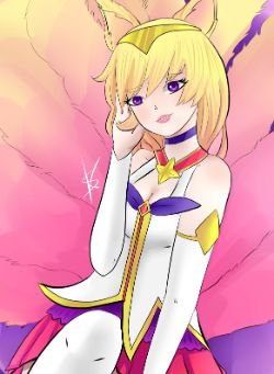 Star Guardian Ahri by Kasekagami HD Wallpaper Background Fan Art Artwork League of Legends lol
