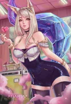 K/DA Ahri by ATIARTA 7 HD Wallpaper Background Fan Art Artwork League of Legends lol