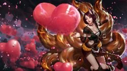Foxfire Ahri by Feihong Chen League of Legends Artwork HD Wallpaper lolFan Art Artwork