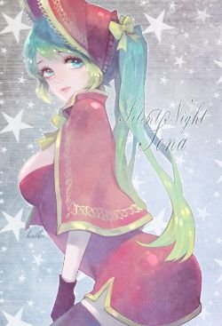 Silent Night Sona by GOYO HD Wallpaper Fan Art Artwork League of Legends lol