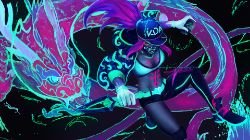 K/DA Akali by Anastasia ~ HD Wallpaper Background Fan Art Artwork League of Legends lol