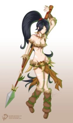 Nidalee by CLeRu087 HD Wallpaper Fan Artwork League of Legends lol