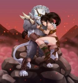 Rengar & Nidalee by Ryuu901 HD Wallpaper Fan Artwork League of Legends lol