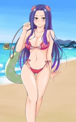 Pool Party Irelia by 泡麵+蛋(兵役中) (2) HD Wallpaper Background Fan Art Artwork League of Legends lol