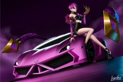 K/DA Evelynn by LAMIH0 HD Wallpaper Background Fan Art Artwork League of Legends lol