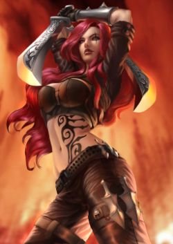 Katarina by Zamberz HD Wallpaper Background Fan Art Artwork League of Legends lol