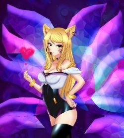 K/DA Ahri by Frosver HD 4k Wallpaper Background Fan Art Artwork League of Legends lol