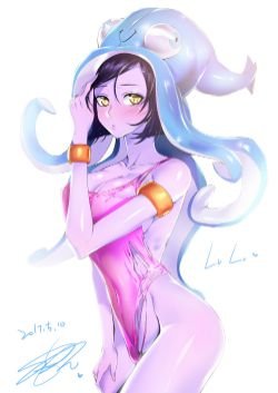 Sexy Pool Party Lulu by 대충하다가 HD Wallpaper Background Fan Art Artwork League of Legends lol