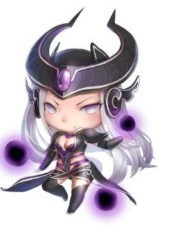 Chibi Syndra by 风待HR HD Wallpaper Fan Art Artwork League of Legends lol