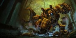 Rusty Blitzcrank Splash Art HD 4k Wallpaper Background Official Art Artwork League of Legends lol