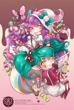 Bittersweet Lulu & Lollipoppy by ippus HD Wallpaper Fan Art Artwork League of Legends lol