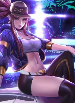 K/DA Akali by Galakushi HD Wallpaper Background Fan Art Artwork League of Legends lol