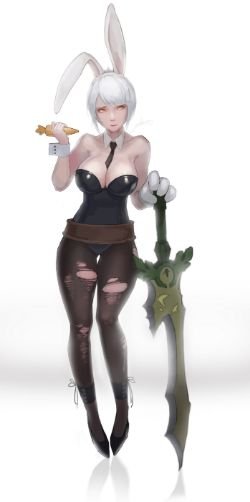 Battle Bunny Riven by Newt HD Wallpaper Background Fan Art Artwork League of Legends lol