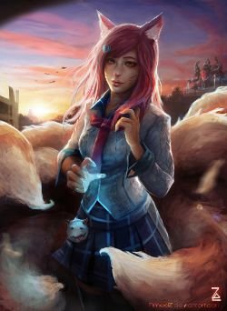 Academy Ahri by AimedZ (3) League of Legends Artwork Wallpaper lol Fan Art
