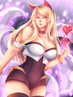 K/DA Ahri by rikamarika HD Wallpaper Background Fan Art Artwork League of Legends lol