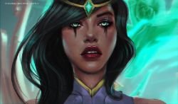 Karma Portrait by WikiMia HD Wallpaper Fan Art Artwork League of Legends lol