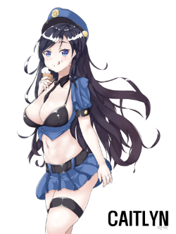 Officer Caitlyn by ChocoNyan HD Wallpaper Artwork Fan Art League of Legends lol (2)