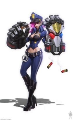 Officer Vi Concept by Zeronis League of Legends Artwork Wallpaper lol