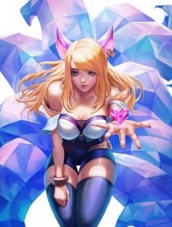 K/DA Ahri by pu reum lee HD Wallpaper Background Fan Art Artwork League of Legends lol