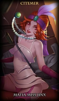 Mafia Jinx by citemer HD Wallpaper Fan Art Artwork League of Legends lol
