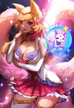 Star Guardian Ahri by siaosia HD Wallpaper Background Fan Art Artwork League of Legends lol