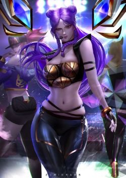 K/DA Kai'Sa by Zumi HD Wallpaper Background Fan Art Artwork League of Legends lol