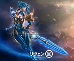 Dawnbringer Riven by Lemire HD Wallpaper Background Fan Art Artwork League of Legends lol