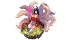 Ahri by 큐베레이 HD Wallpaper Fan Art Artwork League of Legends lol