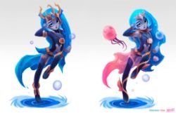 Atlantean Zoe (Concept) by nebura HD Wallpaper Background Fan Art Artwork League of Legends lol