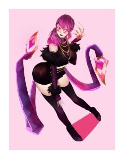 K/DA Evelynn by Momo Mizu HD Wallpaper Background Fan Art Artwork League of Legends lol