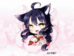 Chibi Ahri by RAMUNE League of Legends Artwork Wallpaper lol