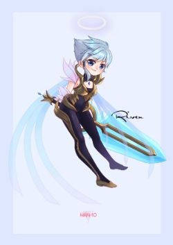 Dawnbringer Riven by HAN-10 HD Wallpaper Background Fan Art Artwork League of Legends lol