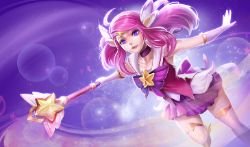 Star Guardian Lux by goomrrat HD Wallpaper Fan Art Artwork League of Legends lol
