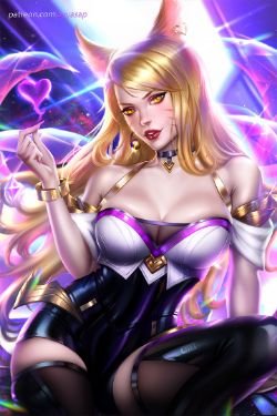 K/DA Ahri by AyyaSAP HD Wallpaper Background Fan Art Artwork League of Legends lol