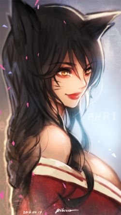 Ahri by bibico (2) League of Legends Artwork HD Wallpaper lolFan Art Artwork